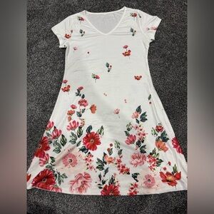 White floral sun dress